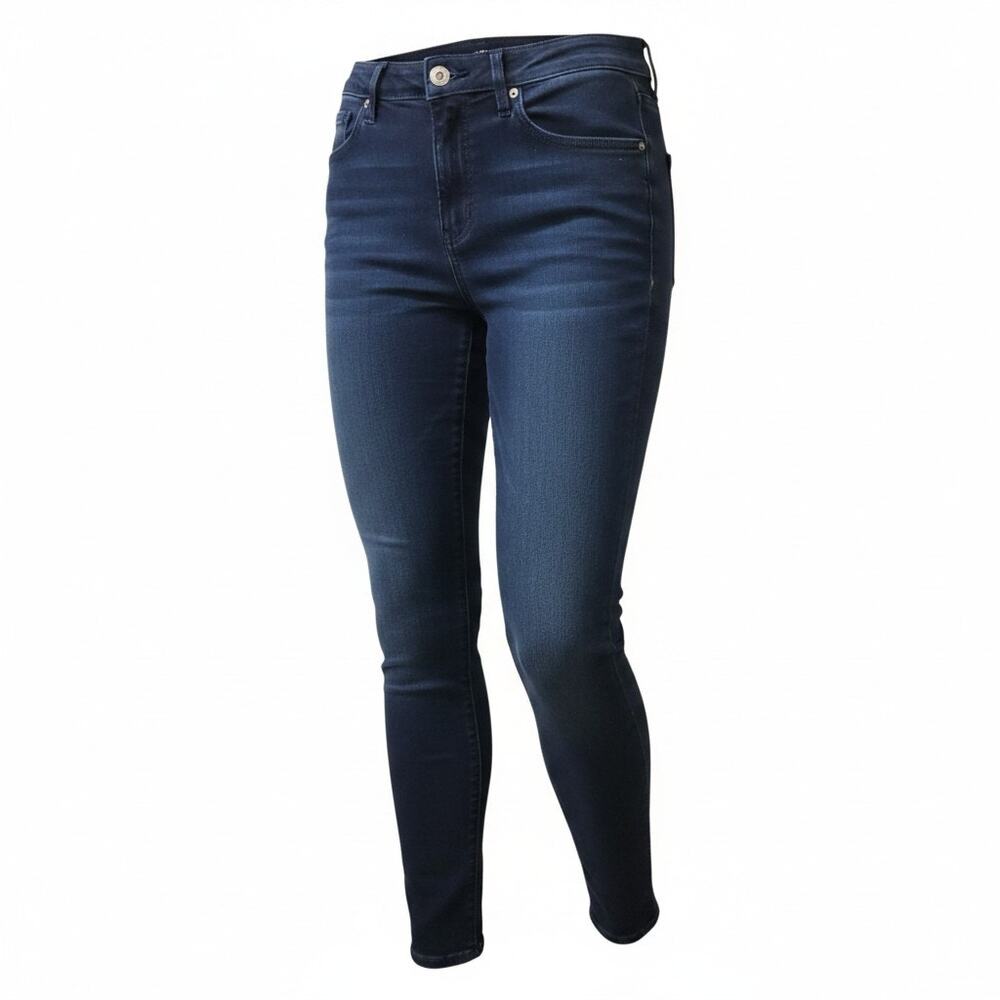 Veronica Beard High-Rise Skinny Leg Jeans Cotton Blend Dark Blue Size: M/US 29